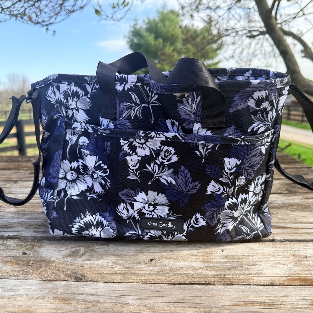 Vera Bradley Black and White Floral everything organizer